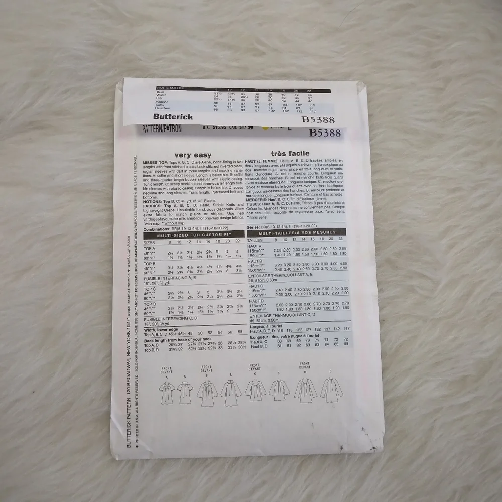 Butterick b5388 sz